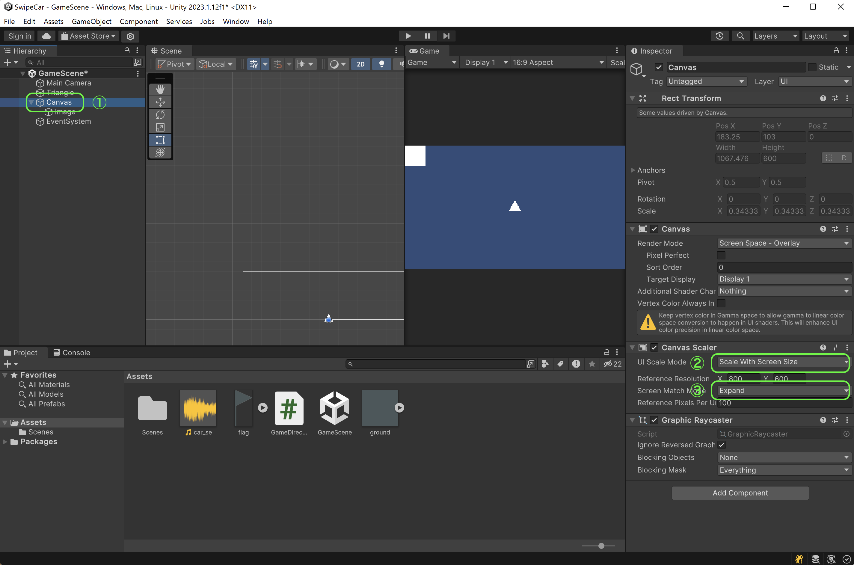 【Unity】画面サイズを変更するとゲームオブジェクトは小さくなるが、UIがそのままの大きさでバランスが悪くなる - ソフトライム