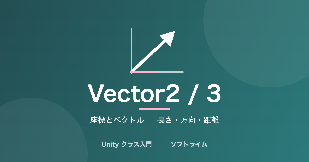 Vector2 / 3（座標とベクトル ─ 長さ・方向・距離）のサムネイル画像