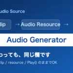 Unity 6 Audio SourceのAudio Generator