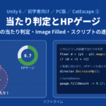 Unity 6でCatEscapeを作る② ― 当たり判定とHPゲージ、スクリプト同士の連携(PC版)