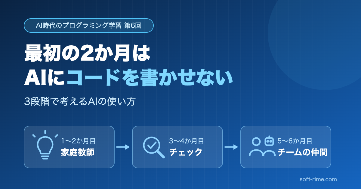 最初の2か月はAIにコードを書かせない ― 3段階で考えるAIの使い方