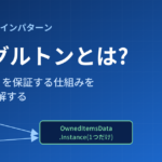 C#のシングルトンとは何かを示すアイキャッチ画像。複数の場所から1つのInstanceにアクセスする図