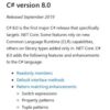 What's new in C# 8.0 - C# Guide | Microsoft Docs
