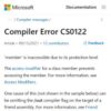 Compiler Error CS0122 - C# | Microsoft Learn
